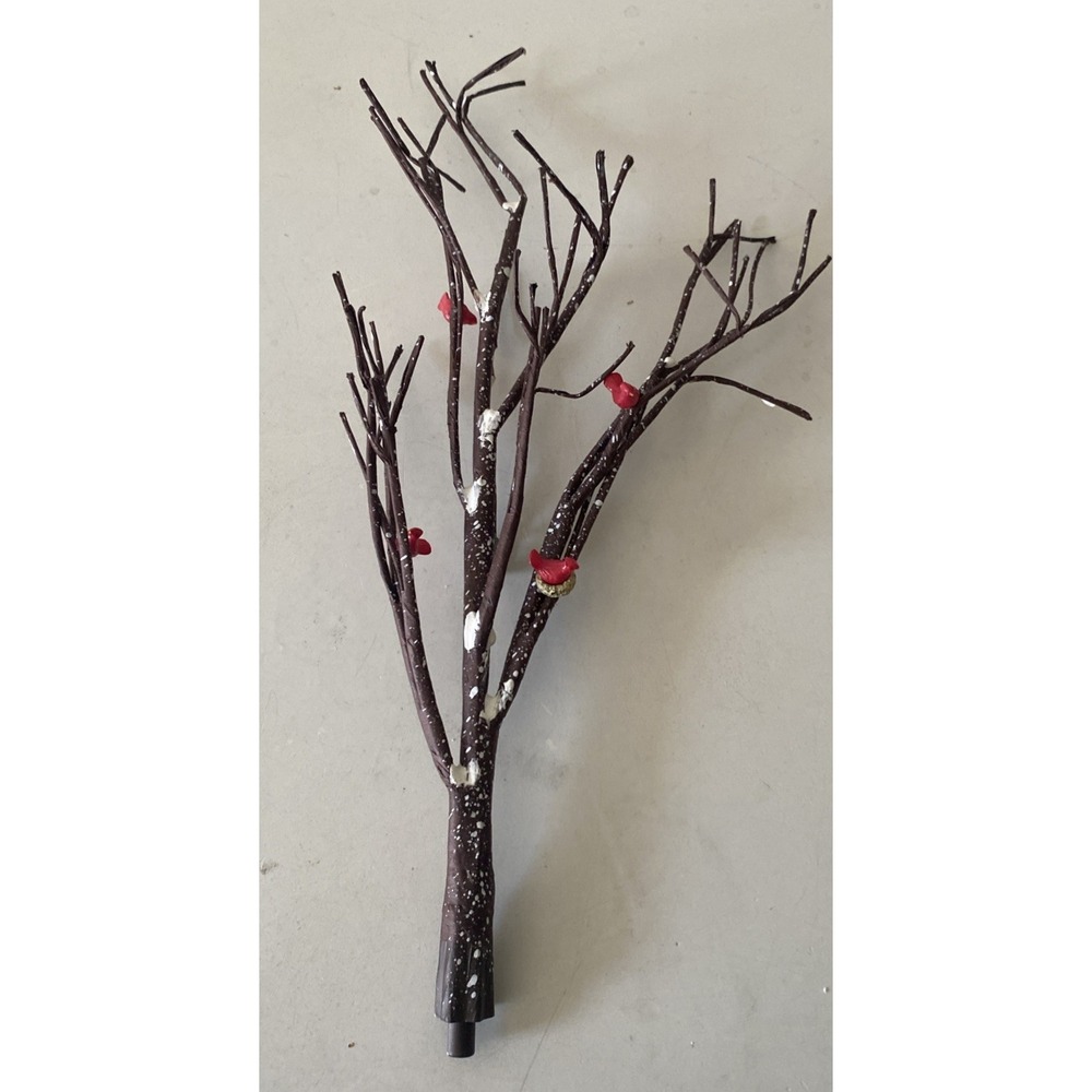 Dept 56 All Around the Park Village Bare Branch Tree Red Birds Replacement